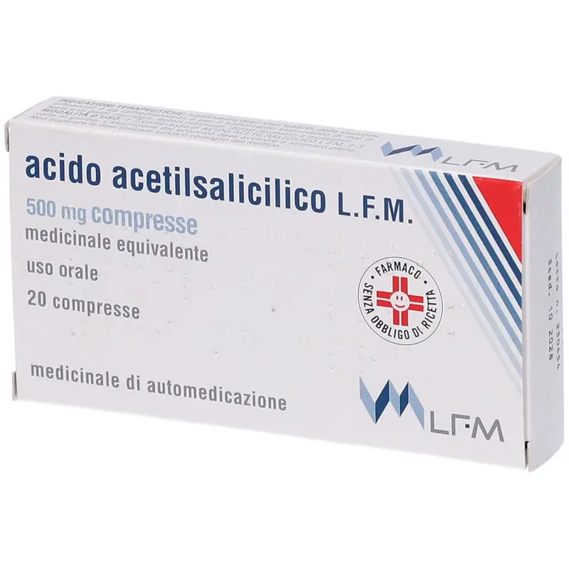 Acido acetilsalicilico l.f.m. 500 mg compresse  acido acetilsalicilico