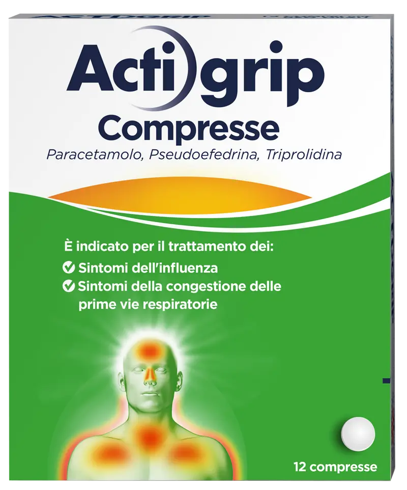 ACTIGRIP*12CPR 2,5+60+500MG