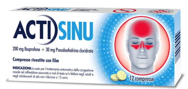 ACTISINU*12CPR 200MG+30MG