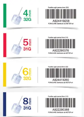 Ago per penna da insulina fora fine gauge 32 4 mm 100 pezzi