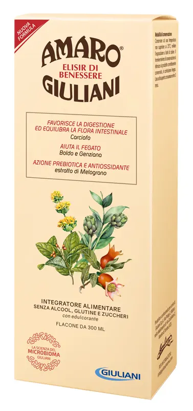 Amaro giuliani elisir benessere 300 ml nuova formula
