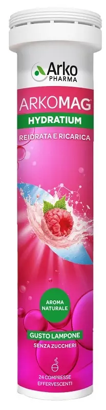 Arkomag hydratium reidrata e ricarica lampone 24 compresse effervescenti senza zuccheri con edulcorante