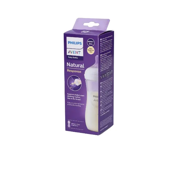 AVENT BIB NAT 3,0 TRASP 330ML
