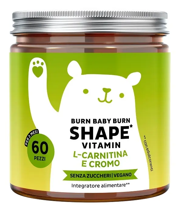 Bears with benefits burn baby burn shape vitamin 60 caramelle gommose con edulcoranti senza zuccheri