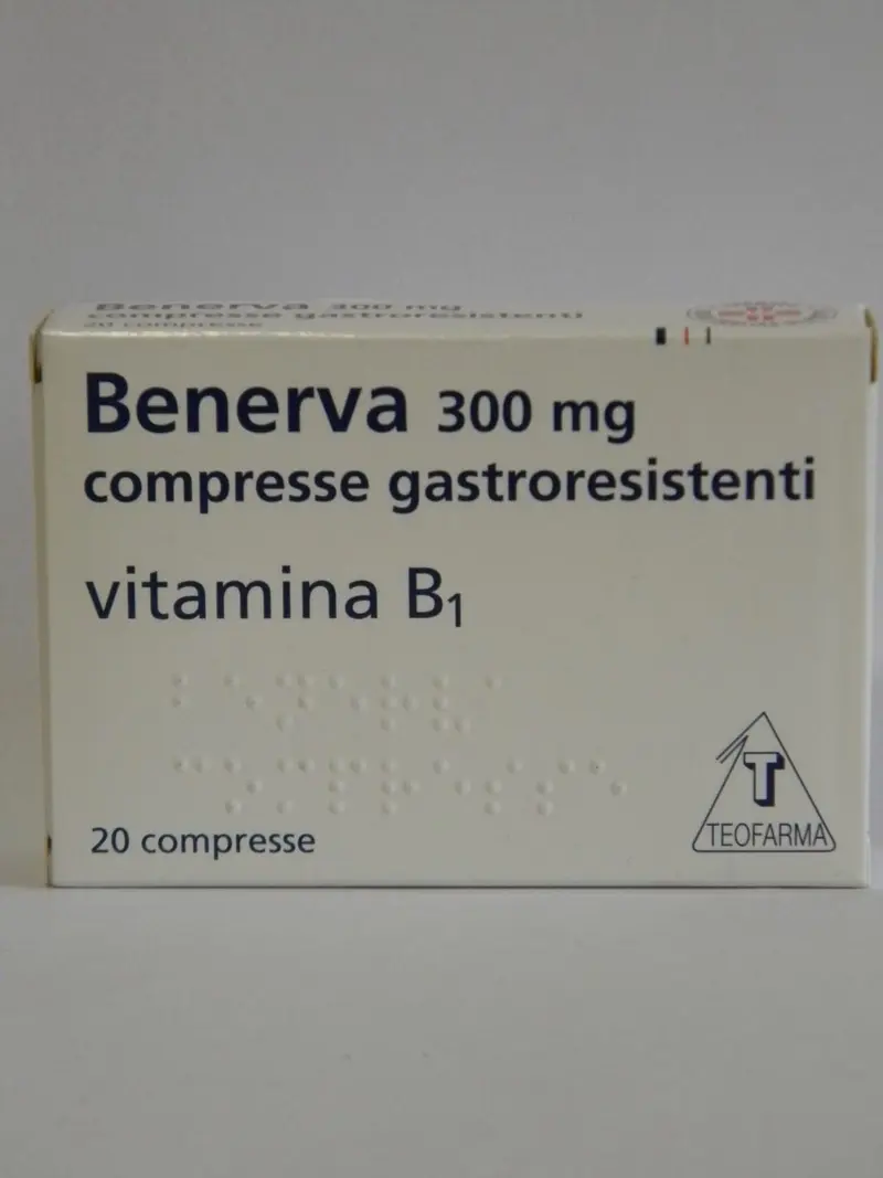 Benerva 300 mg compresse gastroresistentitiamina cloridrato (vitamina b1)