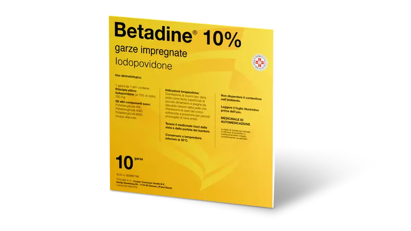 BETADINE*10GARZE IMPREGN 10x10