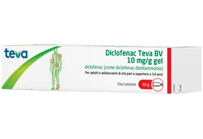 DICLOFENAC TEVA*GEL 60G 10MG/G