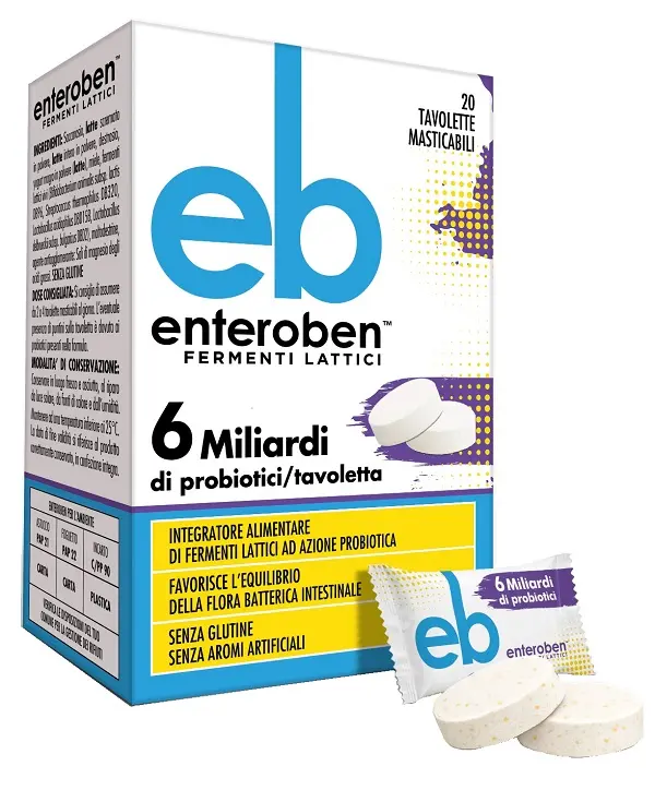 Enteroben 6 miliardi 20 tavolette masticabili