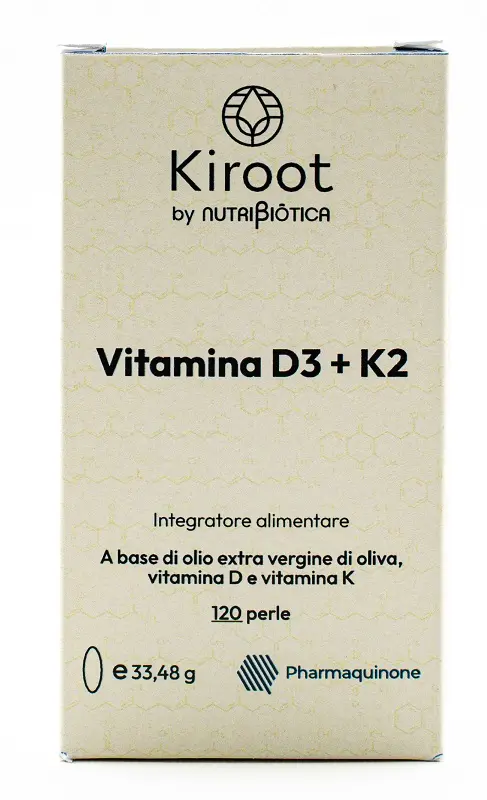 Kiroot by nutribiotica vitamina d3+k2 120 perle senza glutine senza lattosio