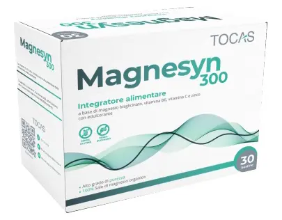 Magnesyn 300 30 bustine 6 g con edulcorante senza glutine senza zucchero