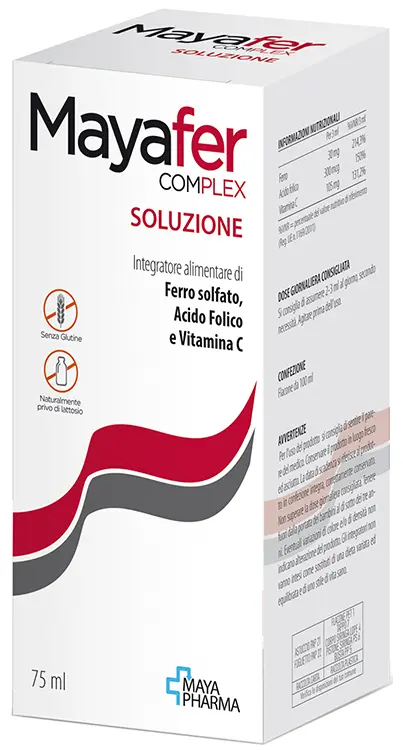 Mayafer complex soluzione 75 ml senza glutine naturalmente privo di lattosio