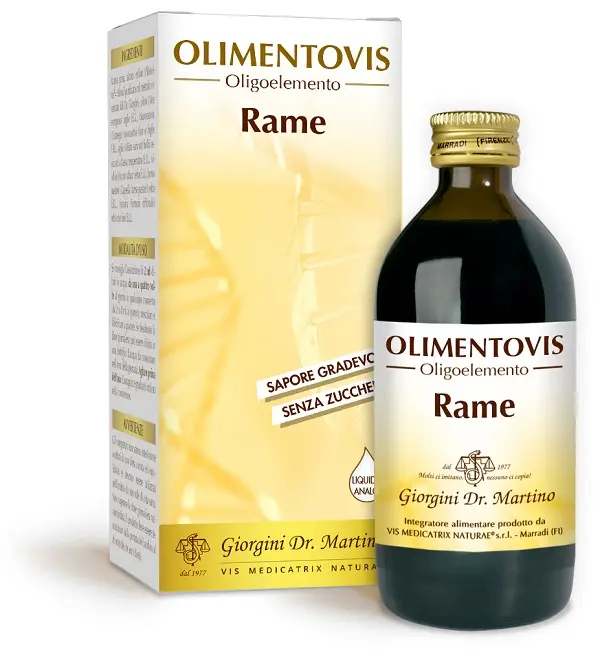 Rame olimentovis liquido analcolico senza zuccheri con edulcoranti 200 ml