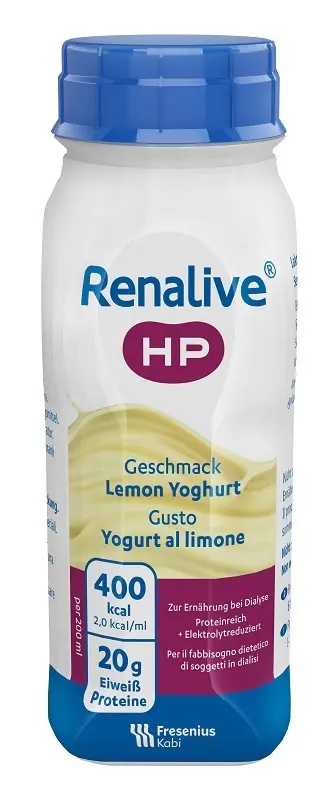 Renalive hp gusto yogurt al limone 4 flaconi da 200 ml senza glutine