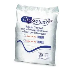 Sacca di drenaggio da gamba per incontinenza urosystem tubo 35 cm 30 pezzi