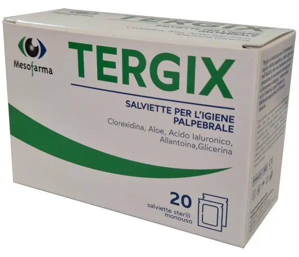 Salviettina monouso sterili tergix per il trattamento della zona perioculare 20 pezzi