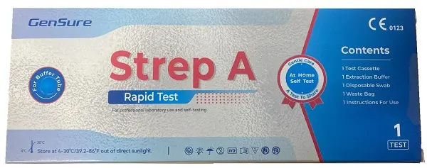Test rapido autodiagnostico gensure strep a rilevazione qualitativa antigene streptococco a in tampone faringeo
