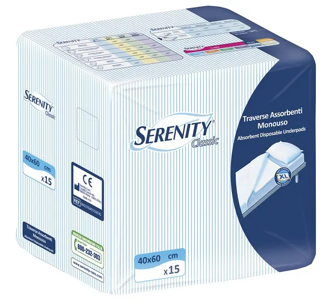 Traversa salvamaterasso serenityclassic  xl misura 60x90cm 30 pezzi