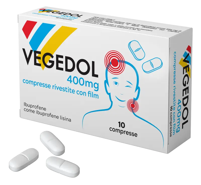Vegedol 400 mg compresse rivestite con film  ibuprofene come ibuprofene lisina